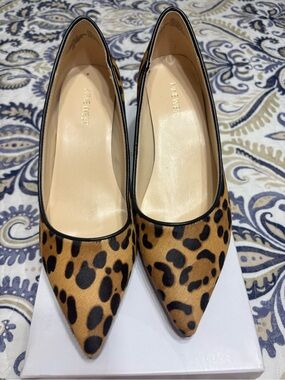 Nine West Leopard-Print Pointed-Toe Heels in Tan and Black